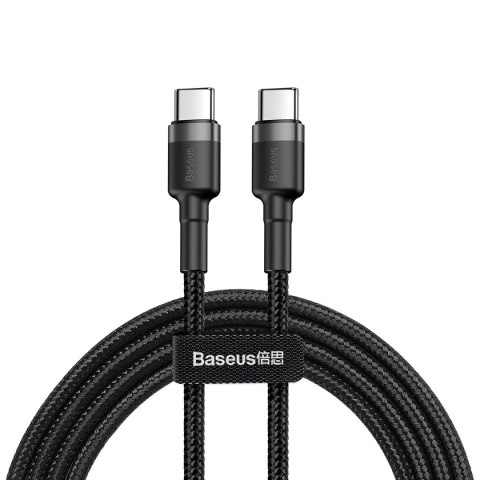 Baseus kabel Cafule PD 2.0 USB-C - USB-C 1,0m 3A szaro-czarny 60W Baseus kabel Cafule PD 2.0 USB-C - USB-C 1,0m 3A szaro-czarny 60W
