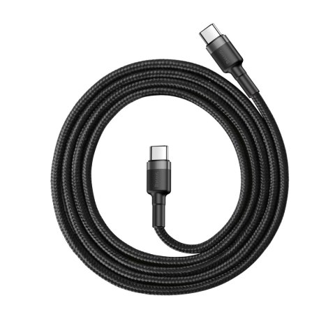 Baseus kabel Cafule PD 2.0 USB-C - USB-C 1,0m 3A szaro-czarny 60W Baseus kabel Cafule PD 2.0 USB-C - USB-C 1,0m 3A szaro-czarny 60W