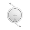 Baseus kabel Free2Draw Mini USB-C - USB-C 1,0m 100W biały zwijany