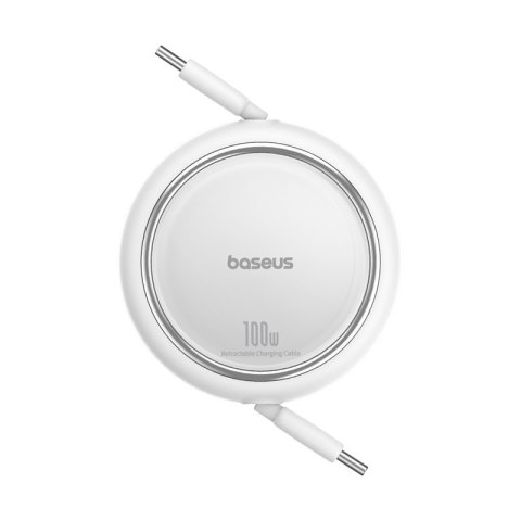 Baseus kabel Free2Draw Mini USB-C - USB-C 1,0m 100W biały zwijany Baseus kabel Free2Draw Mini USB-C - USB-C 1,0m 100W biały zwijany