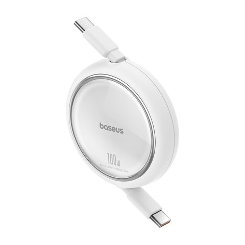 Baseus kabel Free2Draw Mini USB-C - USB-C 1,0m 100W biały zwijany Baseus kabel Free2Draw Mini USB-C - USB-C 1,0m 100W biały zwijany