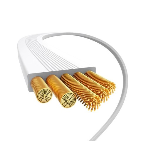 Baseus kabel Free2Draw Mini USB-C - USB-C 1,0m 100W biały zwijany Baseus kabel Free2Draw Mini USB-C - USB-C 1,0m 100W biały zwijany