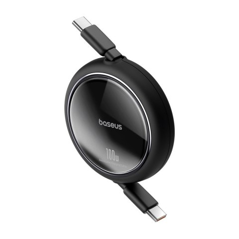 Baseus kabel Free2Draw Mini USB-C - USB-C 1,0m 100W czarny zwijany Baseus kabel Free2Draw Mini USB-C - USB-C 1,0m 100W czarny zwijany