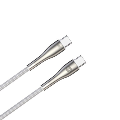 Forever kabel Sleek USB-C - USB-C 2,0 m 60W biały Forever kabel Sleek USB-C - USB-C 2,0 m 60W biały