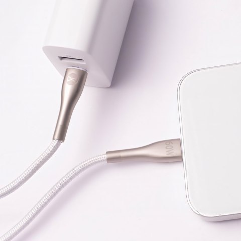 Forever kabel Sleek USB-C - USB-C 2,0 m 60W biały Forever kabel Sleek USB-C - USB-C 2,0 m 60W biały