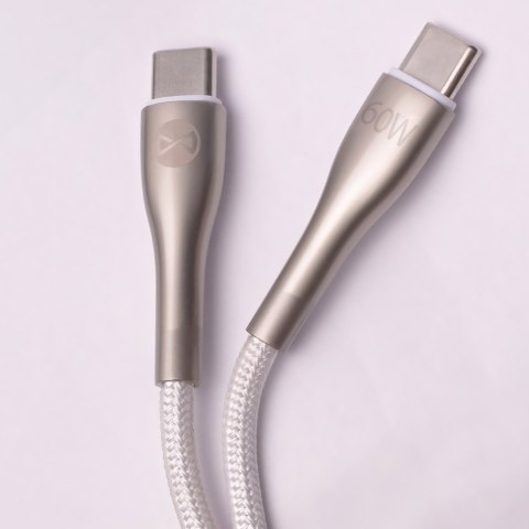 Forever kabel Sleek USB-C - USB-C 2,0 m 60W biały Forever kabel Sleek USB-C - USB-C 2,0 m 60W biały