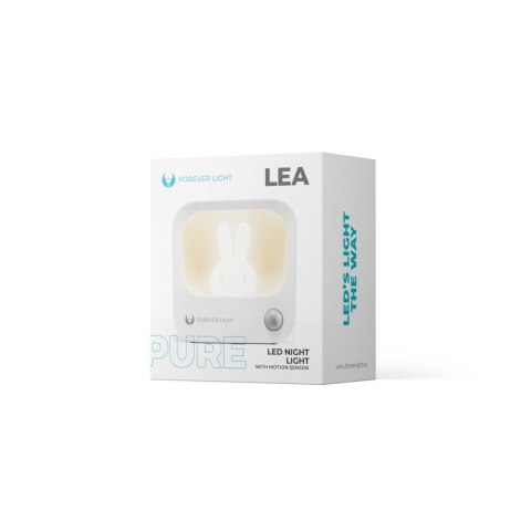 Lampka nocna z króliczkiem LED PURE FLC-10 LEA PIR biała 500mAh Forever Light Lampka nocna z króliczkiem LED PURE FLC-10 LEA PIR biała 500mAh Forever Light