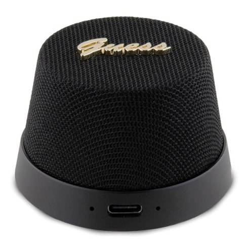 Guess głośnik Bluetooth GUWSC3ALSMK STAND MAGNETIC SCRIPT METAL czarny Guess głośnik Bluetooth GUWSC3ALSMK STAND MAGNETIC SCRIPT METAL czarny
