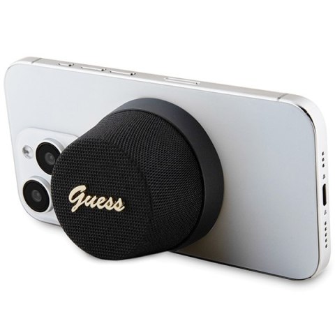 Guess głośnik Bluetooth GUWSC3ALSMK STAND MAGNETIC SCRIPT METAL czarny Guess głośnik Bluetooth GUWSC3ALSMK STAND MAGNETIC SCRIPT METAL czarny