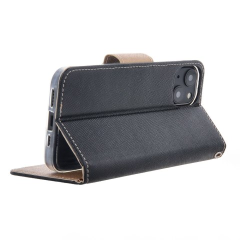 Etui Smart Fancy do Xiaomi Redmi 13C 4G / 13C 5G / Poco C65 czarno-złote Etui Smart Fancy do Xiaomi Redmi 13C 4G / 13C 5G / Poco C65 czarno-złote