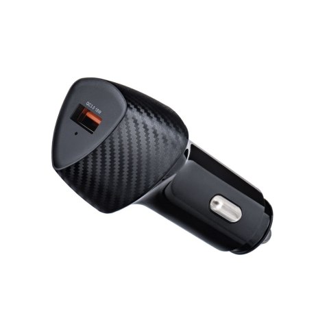 Ładowarka samochodowa Forcell F-Energy Carbon USB A QC3.0 3A 18W CC50-1A czarna Ładowarka samochodowa Forcell F-Energy Carbon USB A QC3.0 3A 18W CC50-1A czarna
