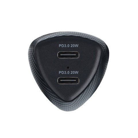 Ładowarka samochodowa Forcell F-Energy Carbon 2 x USB C QC3.0 PD 3A 40W CC50-2C czarna Ładowarka samochodowa Forcell F-Energy Carbon 2 x USB C QC3.0 PD 3A 40W CC50-2C czarna