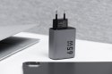 Ładowarka sieciowa do telefonu Forcell F-Energy GaN 2 x USB C + USB A QC4.0 PD 4A 65W VT-42B szara