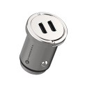 Ładowarka samochodowa Forcell F-Energy Mini 2 x USB C QC3.0 3A PD 30W srebrna