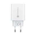 Ładowarka sieciowa do telefonu Forcell F-Energy USB C QC4.0 PD 3A 20W + kabel USB C do Lightning TFK-TC-20WPD biała