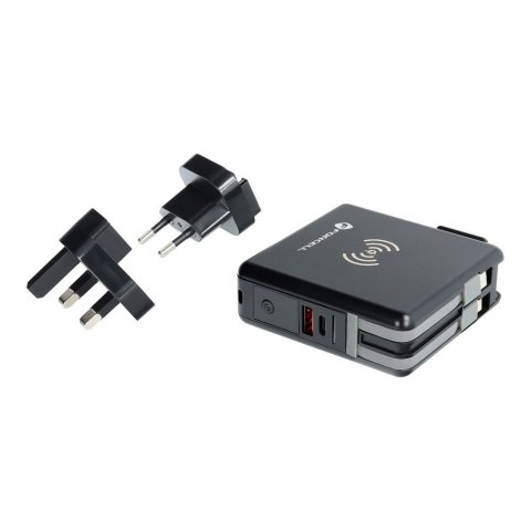 Wielofunkcyjna ładowarka Forcell F-Energy 5w1 USB A + USB C PD 20W + kabel USB C / Lightning + power bank 10000 mAh + ładowanie Wielofunkcyjna ładowarka Forcell F-Energy 5w1 USB A + USB C PD 20W + kabel USB C / Lightning + power bank 10000 mAh + ładowanie