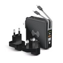 Wielofunkcyjna ładowarka Forcell F-Energy 5w1 USB A + USB C PD 20W + kabel USB C / Lightning + power bank 10000 mAh + ładowanie 