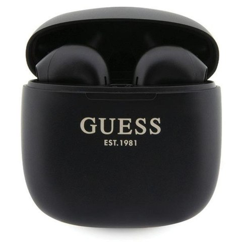 GUESS słuchawki bezprzewodowe bluetooth TWS + stacja dokująca GUTWST26PSK (Classic EST Logo) czarne GUESS słuchawki bezprzewodowe bluetooth TWS + stacja dokująca GUTWST26PSK (Classic EST Logo) czarne