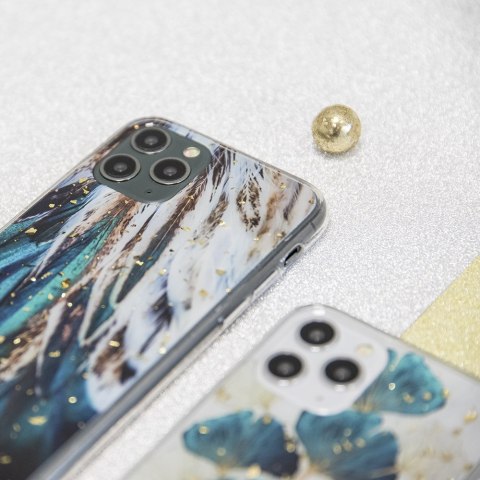 Nakładka Gold Glam do Xiaomi Redmi 13C 4G / 13C 5G / Poco C65 pióra Nakładka Gold Glam do Xiaomi Redmi 13C 4G / 13C 5G / Poco C65 pióra