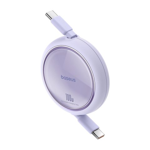 Baseus kabel Free2Draw Mini Retractable Charging Cable Type-C to Type-C 100W 1m fioletowy Baseus kabel Free2Draw Mini Retractable Charging Cable Type-C to Type-C 100W 1m fioletowy
