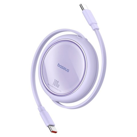 Baseus kabel Free2Draw Mini Retractable Charging Cable Type-C to Type-C 100W 1m fioletowy Baseus kabel Free2Draw Mini Retractable Charging Cable Type-C to Type-C 100W 1m fioletowy