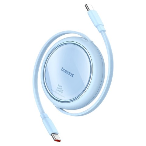Baseus kabel Free2Draw Mini Retractable Charging Cable Type-C to Type-C 100W 1m niebieski Baseus kabel Free2Draw Mini Retractable Charging Cable Type-C to Type-C 100W 1m niebieski