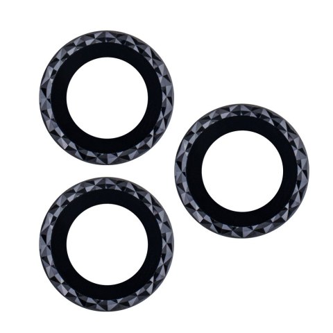 Zestaw szkieł na aparat do iPhone 13 Pro 6,1" black rhombus (3 sztuki)