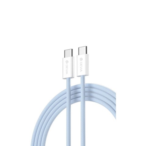 Devia kabel Smart EC325 PD USB-C - USB-C 1,0 m 60W 3A niebieski Devia kabel Smart EC325 PD USB-C - USB-C 1,0 m 60W 3A niebieski