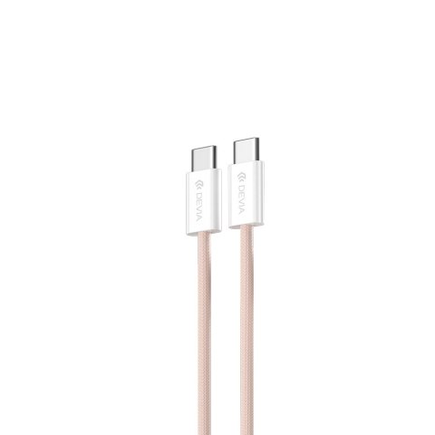 Devia kabel Smart EC325 PD USB-C - USB-C 1,0 m 60W 3A różowy Devia kabel Smart EC325 PD USB-C - USB-C 1,0 m 60W 3A różowy