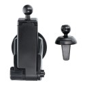 Uchwyt na telefon do samochodu indukcyjny automatyczny Forcell F-Grip HS1 Qi 15W do szyby / kratki złoty