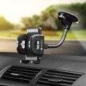 Uchwyt na telefon do samochodu uniwersalny Forcell F-Grip Regular 17 cm do szyby / deski / kratki czarny