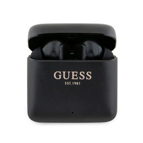 GUESS słuchawki bezprzewodowe bluetooth TWS + stacja dokująca GUTWSSU20ALEGK (Printed Logo) czarne