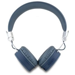 GUESS słuchawki bezprzewodowe bluetooth nagłowne ENC GUBH70PGTSPSB (Grained Classic Round Shape) niebieskie