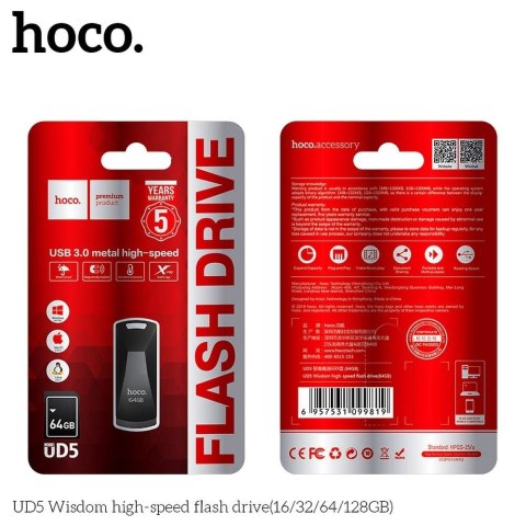 HOCO pendrive UD5 64GB USB3.0 HOCO pendrive UD5 64GB USB3.0