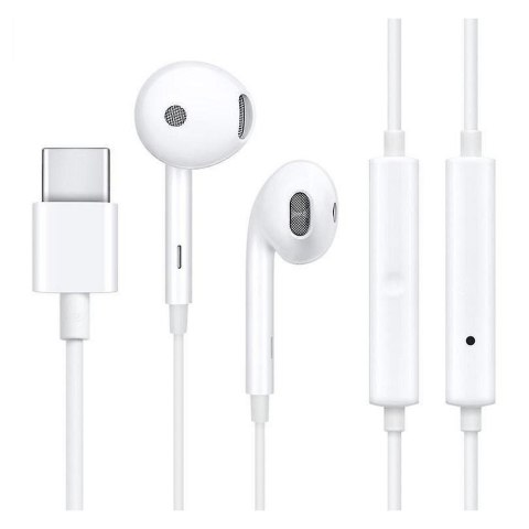 OPPO oryginalne słuchawki przewodowe Typ C z mikrofonem MH147 białe bulk OPPO oryginalne słuchawki przewodowe Typ C z mikrofonem MH147 białe bulk