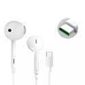 OPPO oryginalne słuchawki przewodowe Typ C z mikrofonem MH147 białe bulk OPPO oryginalne słuchawki przewodowe Typ C z mikrofonem MH147 białe bulk