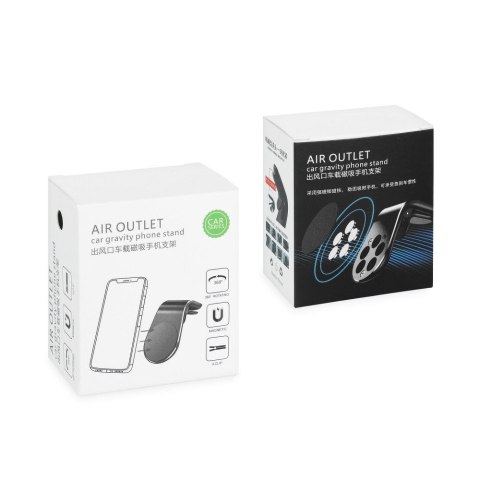Uchwyt samochodowy do kratki AIR OUTLET srebrny Uchwyt samochodowy do kratki AIR OUTLET srebrny