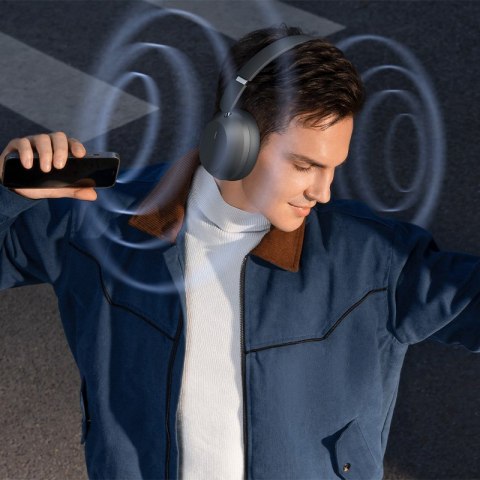 Baseus słuchawki bezprzewodowe Bass 35 Max Wireless Headphones szare Baseus słuchawki bezprzewodowe Bass 35 Max Wireless Headphones szare