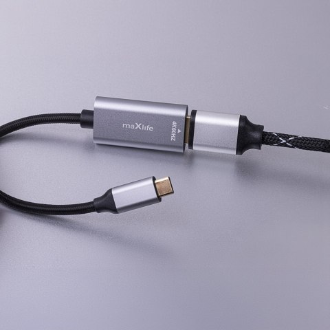 Maxlife adapter MXHC-01 HDMI - USB-C 4K 60HZ czarny Maxlife adapter MXHC-01 HDMI - USB-C 4K 60HZ czarny