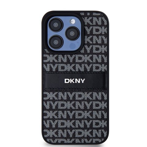 DKNY nakładka do iPhone 15 Pro Max 6,7" DKHCP15XPRTHSLK czarna HC PU repeat texture pattern w tonal stripe DKNY nakładka do iPhone 15 Pro Max 6,7" DKHCP15XPRTHSLK czarna HC PU repeat texture pattern w tonal stripe