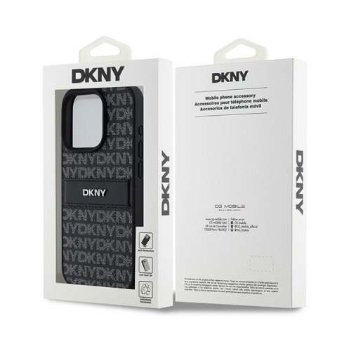 DKNY nakładka do iPhone 15 Pro Max 6,7" DKHCP15XPRTHSLK czarna HC PU repeat texture pattern w tonal stripe DKNY nakładka do iPhone 15 Pro Max 6,7" DKHCP15XPRTHSLK czarna HC PU repeat texture pattern w tonal stripe