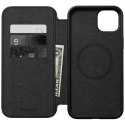 Nomad Modern Leather Folio etui do iPhone 15 Plus 6,7" czarne