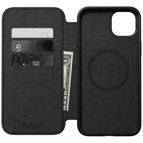 Nomad Modern Leather Folio etui do iPhone 15 Plus 6,7" czarne Nomad Modern Leather Folio etui do iPhone 15 Plus 6,7" czarne