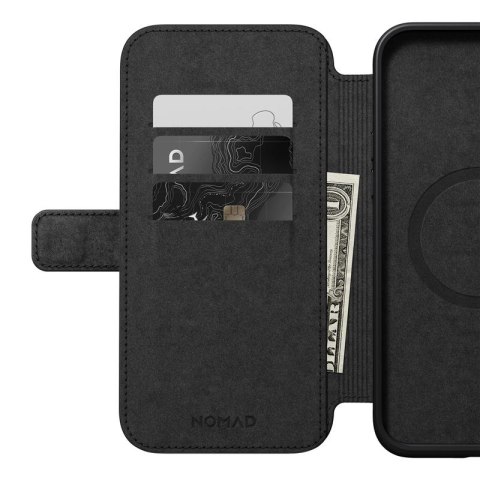 Nomad Modern Leather Folio etui do iPhone 15 Plus 6,7" czarne Nomad Modern Leather Folio etui do iPhone 15 Plus 6,7" czarne
