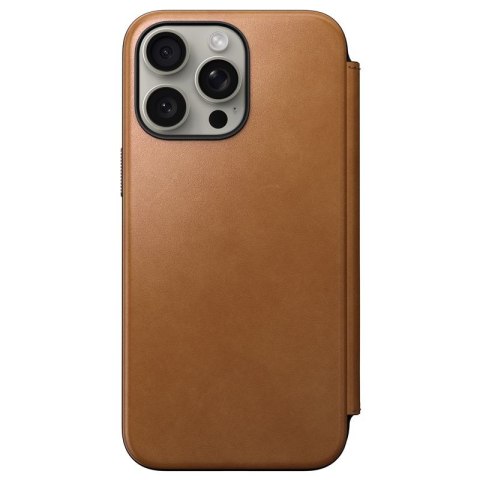Nomad Modern Leather Folio etui do iPhone 15 Pro Max 6,7" jasnobrązowe Nomad Modern Leather Folio etui do iPhone 15 Pro Max 6,7" jasnobrązowe