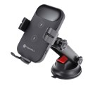 Uchwyt na telefon do samochodu indukcyjny Forcell F-Grip HS4 15W do deski / szyby czarny