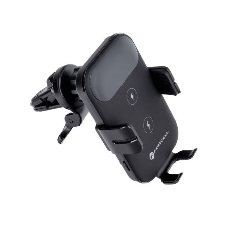 Uchwyt na telefon do samochodu indukcyjny Forcell F-Grip HS4 15W do deski / szyby czarny Uchwyt na telefon do samochodu indukcyjny Forcell F-Grip HS4 15W do deski / szyby czarny