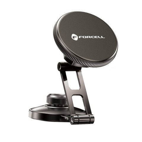 Uchwyt na telefon do samochodu magnetyczny zgodny z MagSafe Forcell F-Grip IronSecure do szyby / deski czarny Uchwyt na telefon do samochodu magnetyczny zgodny z MagSafe Forcell F-Grip IronSecure do szyby / deski czarny