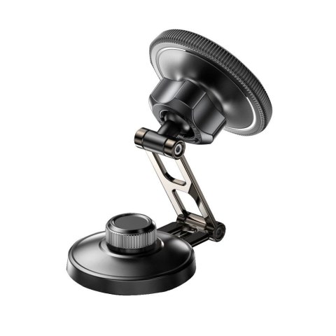 Uchwyt na telefon do samochodu magnetyczny zgodny z MagSafe Forcell F-Grip IronSecure do szyby / deski czarny Uchwyt na telefon do samochodu magnetyczny zgodny z MagSafe Forcell F-Grip IronSecure do szyby / deski czarny