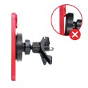 Uchwyt na telefon do samochodu magnetyczny zgodny z MagSafe Forcell F-Grip Rapid Charge Qi2 15W do szyby / deski / kratki szary